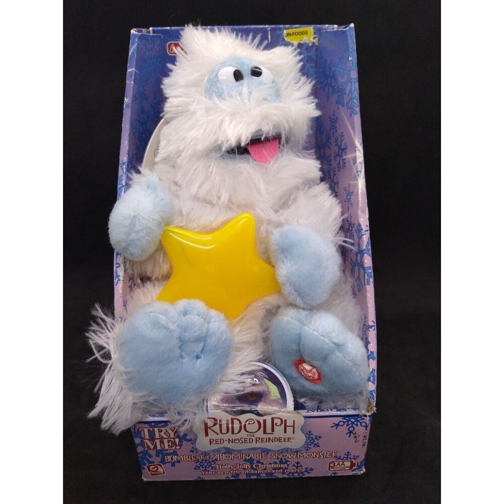 Rudolph Red Nosed Reindeer Bumble Abominable Snow monster sing Plush AS IS READ
